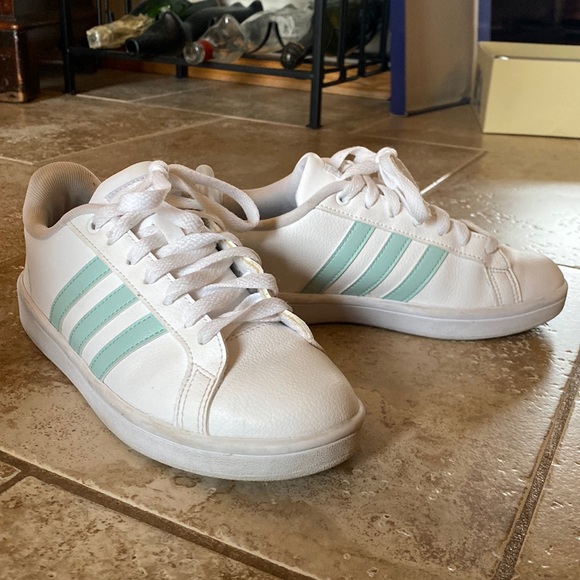 adidas | Shoes | Adidas Teal And White Sneakers | Poshmark